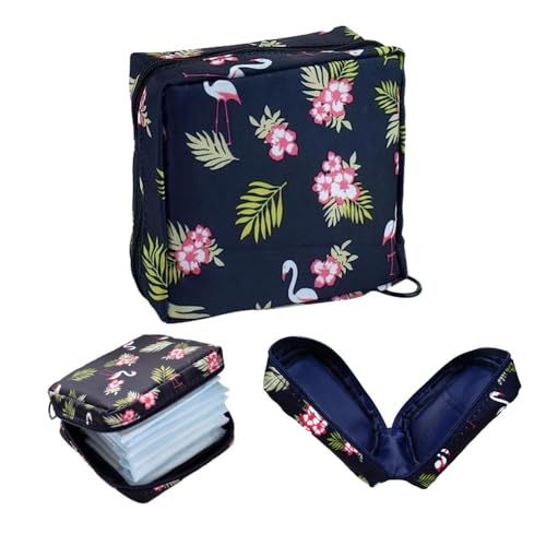 Image of Small Pouch for Women Girls Sanitary Napkin Bag Menstrual Pad Bag Makeup Organizer Mini Travel Pouch for Charger Earphone Accessories Organizer for Handbag & Purse (Dark Blue)