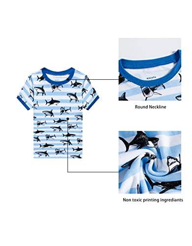 Image of KikizYe Boys Short Sleeve Pajamas Kids Summer Pjs Children Pajamas