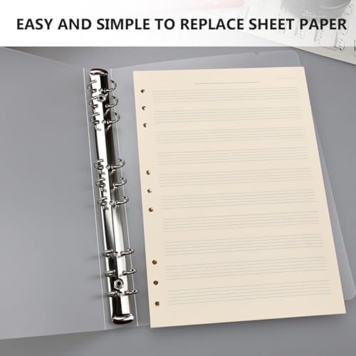 Papel manuscrito de pentagrama interlineado 3mm que no traspasa 7