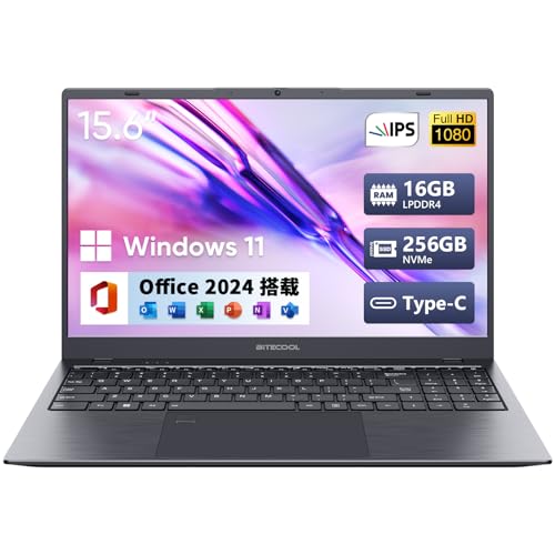 BiTECOOL ノートパソコン 15.6インチ N5095 Office2024搭載 Windows11