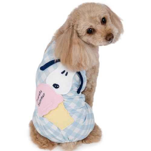 ペットパラダイス 犬 服 春 夏 ポケットクール アイス柄 ロンパース スヌーピー ブルー 【参考 3S ポメラニアン ヨーキー (〜3kg) ペットパラダイス国内直営店72店舗展開2025/10/1時点】