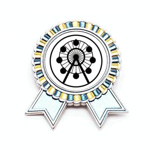 Broche Ferris Wheel Amusement Park métal noir M pour personnaliser un vêtement terne