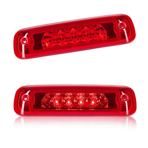Image of Third 3rd Brake Light LED for Jeep Cherokee 1997 1998 1999 2000 2001, High Mount Rear Brake Lights Assembly for 97-01 Jeep Cherokee, Waterproof Center Cab Lamp Stop Light (Red)