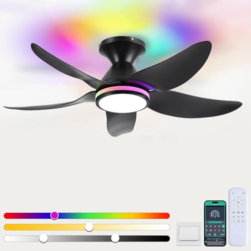 Kviflon Ceiling Fans with Lights Remote/APP...
