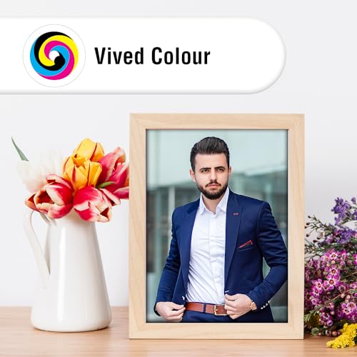 Image of VMS EcoPlus 130 GSM A4 Glossy Photo Paper - Water Resistant, Pack of 10 x 100 sheets, Compatible with all Inkjet Printers