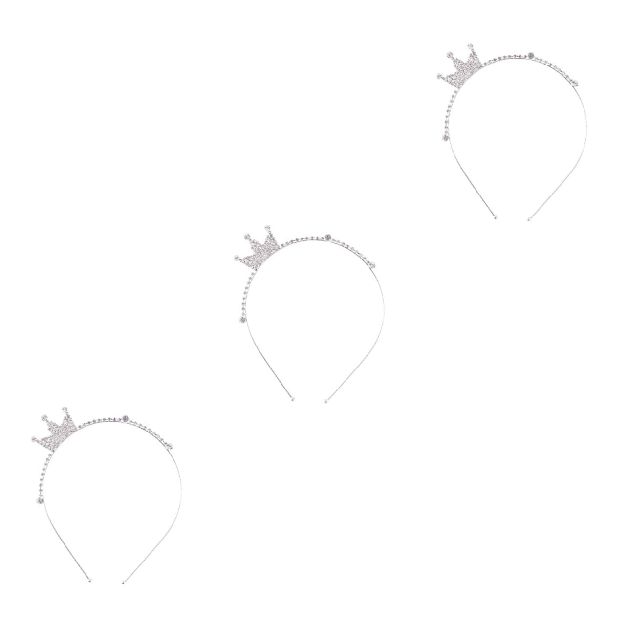 minkissy 2 Piezas De Diamantes Corona Para Niños Aro De Pelo De Diamantes De Imitación Diadema Brillante Diadema De Princesa Diadema Barroca Nupcial Diadema De Diamantes Diamantes De