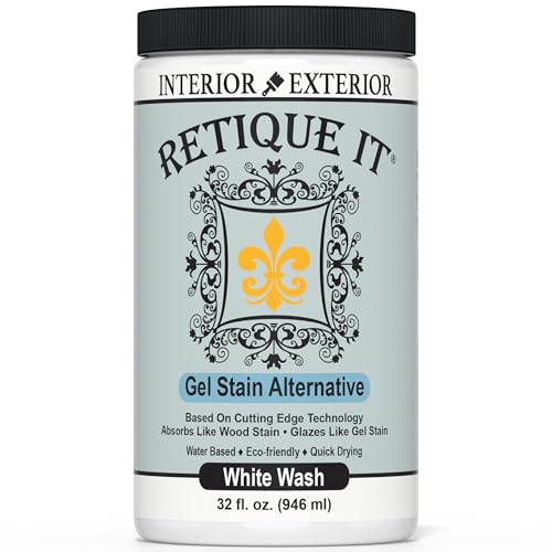 Water-Based Gel Stains by Retique It, White Wash, 32oz Stain