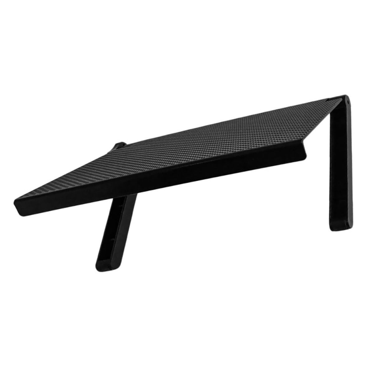 Estante para pantalla de TV que elimina el desorden de cables y mandos en muebles del hogar