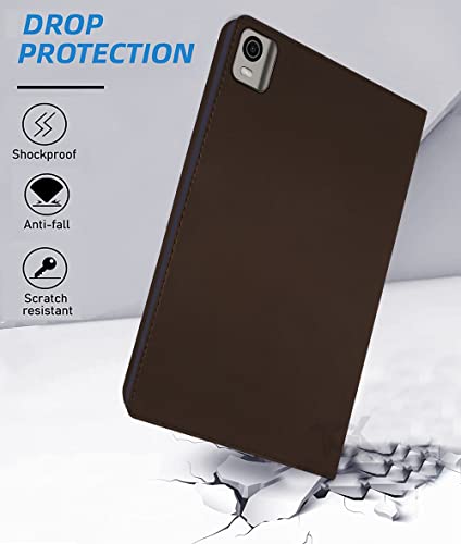 Image of TGK Leather Stand Flip Case Cover for Nokia Tab T21 10.36 inch Tablet (Brown)