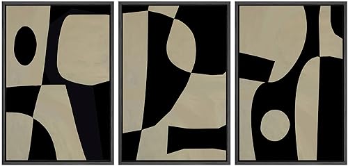 Art mural bloc géométrique noir pour revitaliser un mur blanc impersonnel