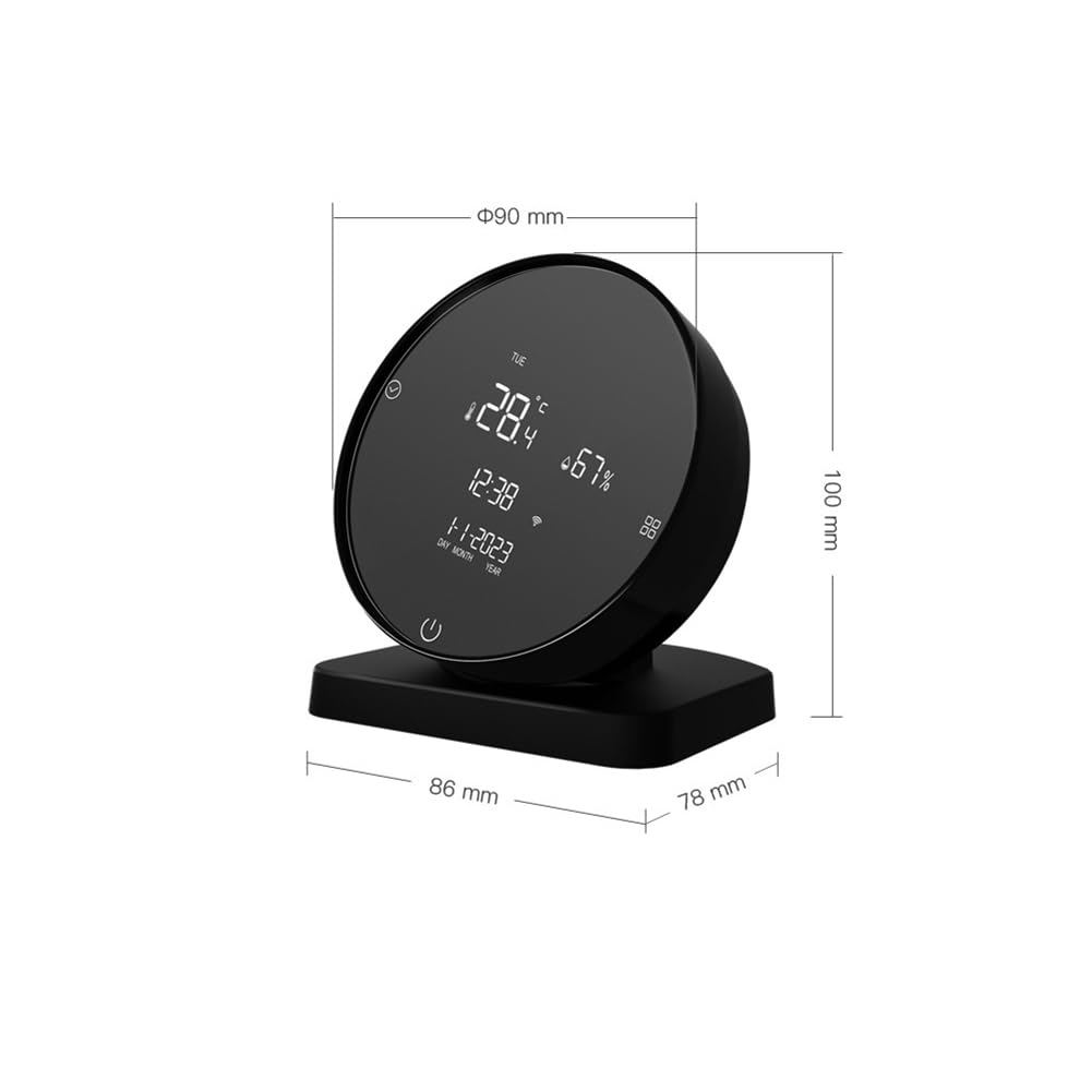 DéTecteur de TempéRature et D'Humidité Rechargeable USB Tuya WIFI HygromèTre pour Chambre de ContrôLeur IR à éCran LCD