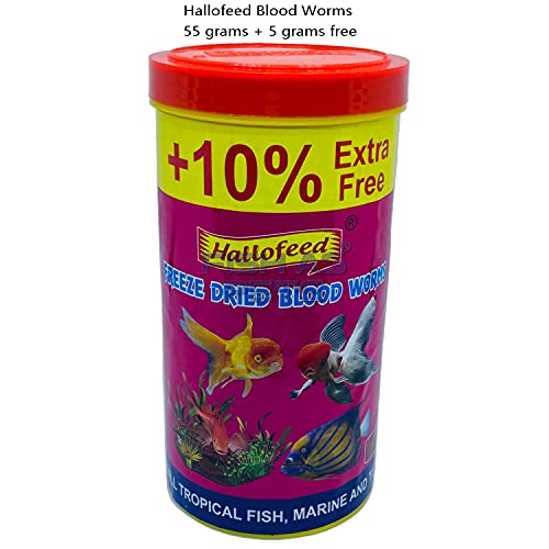 Hallofeed-Freeze-Dried-Blood-Worms-for-Fish-60gm-55gm-5gm-Free
