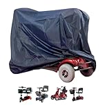Mobility Scooter Cover Waterproof Outdoor 140x69x92cm - All Weather Protection Waterproof Mobility Scooters accessories Wheelchair cover Machine Washable (Navy Blue)