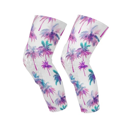 JUNZAN Tropical Watercolour Basketball Knee Pads for Youth Kids Wrestling Knee Pads with Sleeves Sport Kneepads for Volleyball Football