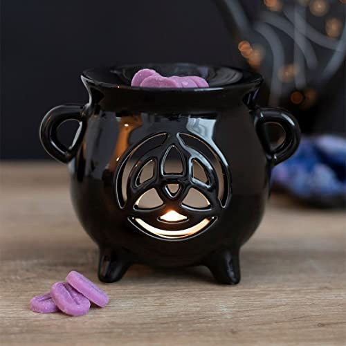 Something Different Triquetra Cauldron Oil Burner Witches Gothic Occult Home Decor Candle Tea Light Holder,Black,One Size #TOP1