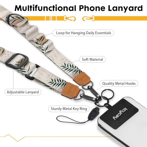 Image of Icycay Phone Lanyard Crossbody Strap Neck Adjustable Teacher Women Abstract | for Cell Phone Case Keys ID Badges, Anti Theft, Multifuctional, Cute Phone Holder, Travel Hiking Essential Accessories, Gifts