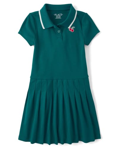 Image of The Children's Place Girls' Short Sleeve Drop Waist Polo Dress