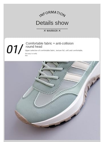 Height Increasing Running Shallow Cross Strap Thick Sole Breathable Color Blocked Sports Shoes4