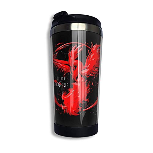 JSTF Tasse de voyage personnalisée Poke Moltres Team Valor Fire And Blood Gobelet à café en acier inoxydable Tasse de voyage isolée sous vide à double paroi pour Noël, anniversaire, maison, bureau Cover