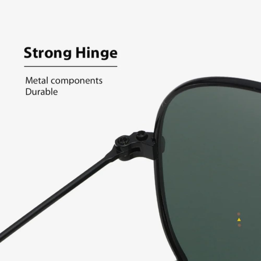 Gafas de sol polarizadas con montura metálica y protección UV400 para uso diario, conducción, pesca y actividades al aire libre.