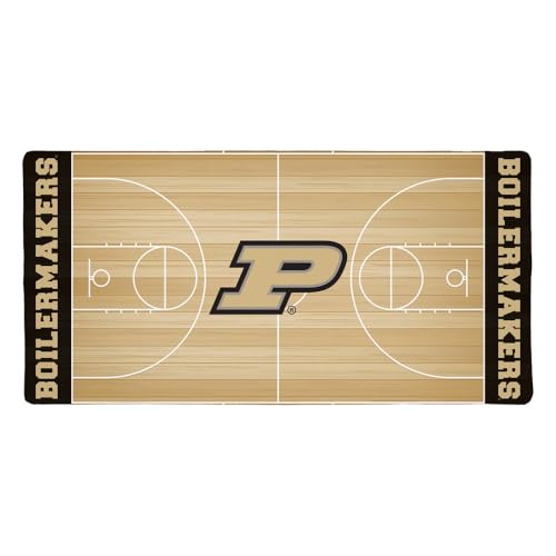Purdue University Boilermakers Basketball Large Gaming Mouse Pad Desk Mat with Stitched Edges, Non-Slip Base for Gamer, Home and Office, 31.5 x 15.7