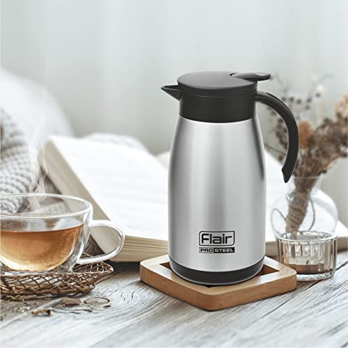 Image of Flair Cafe Vacuum Insulated Steel Kettle 1000 ML (Silver)