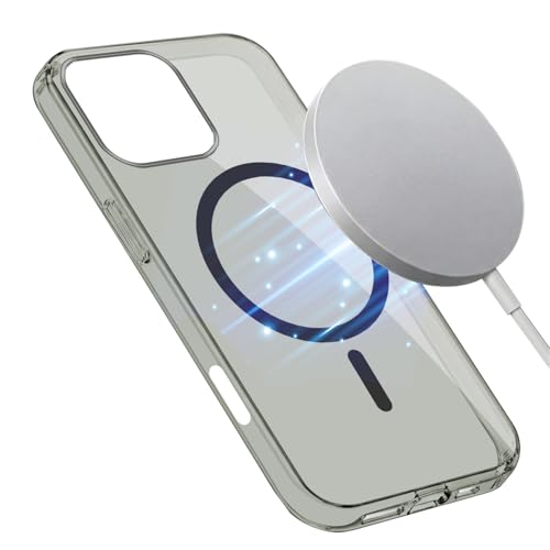 Image of Jkobi Lifetime Anti-Yellow MagSafe Compatible Clear Back Cover Case for Apple iPhone 16 Pro (Sleek Hard Crystal | Shockproof and Camera Protection)