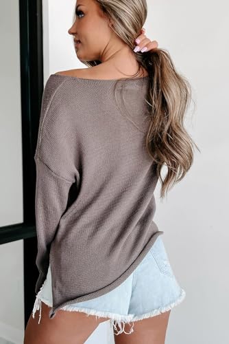 Womens Fashion 2025 Champagne Please Graphic Long Sleeve Pullover Sweater Loose Crewneck Knitted Sweatshirt Tops3