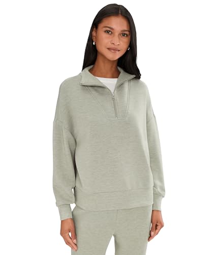 Image of Varley, Women's, Hawley 1 /2 Zip Sweat, Shadow Marl, X-Small