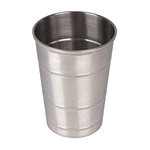 Lindy's Stainless Steel Single Wall Durable Stainless Steel Cup, 12 Ounce Drinking Cup, Premium Unbreakable Drinking Cup, Great for Picnics, Camping, Home, or while Traveling