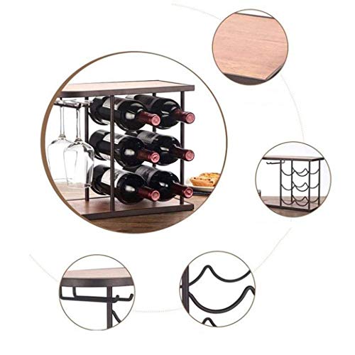 Soporte para botellas de vino de mesa para 6 botellas miniatura 3