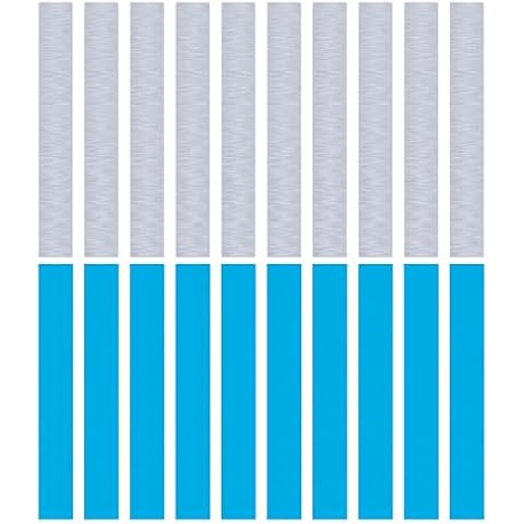 20PCS Stainless Steel Metal Strip 1" x 12" x 1/43" Inch Metal Plates for Magnetic Mount Board Wall (0.60MM) 430 Stainless Steel Shim Stock Plates Metal Sheets for Crafting, Kitchen, Office Cover