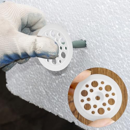 Rondelles en plastique pour mousse rigide QWORK 45mm fixation panneau isolant