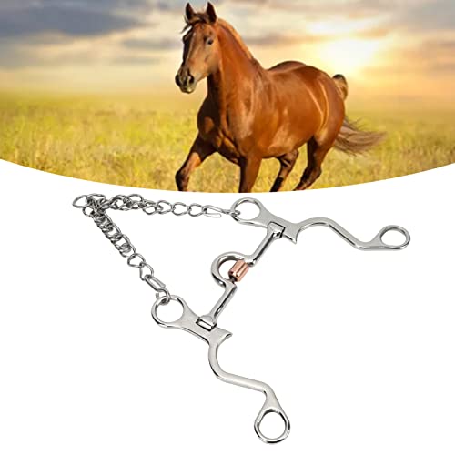 Longzhuo Pelham Bit Strong Fine Workmanship Stainless Steel Horse Bit for Horse Riding Equestrian Performance (130mm)