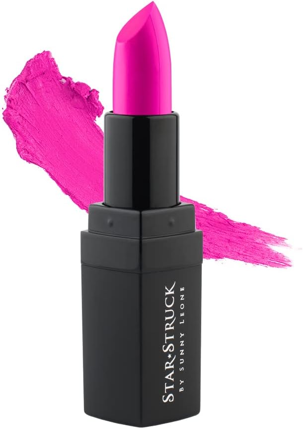 Star Struck by Sunny Leone Intense Matte Lipstick | Richly Pigmented | Foxy Fuchsia