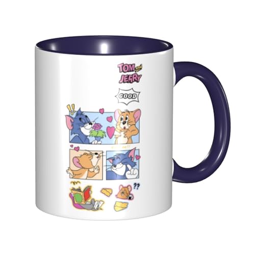 トムとジェリー マグカップ 330ml ティーカップ コーヒーカップ カップ セラミック Mug Cup 軽量 直接ドリップ おしゃれ かわいい 電子レンジ対応 グッズ オフィス 家用 プレゼント