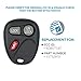 Keyless2Go Replacement for Keyless Entry Car Key Vehicles That Use 3 Button 15732803 KOBUT1BT