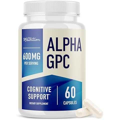 Alpha GPC 600 mg | Brain & Memory Support Supplement | Mental Performance, Focus & Clarity Support | Highly Purified Alpha-GPC Powder | Vegan, Formulated Non-GMO, 3rd-Party Tested | 60 Capsules Cover