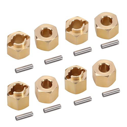 INJORA Brass Wheel Hex Hub 5mm(+1mm) and 6mm(+2mm) Extenders Adaptor Set for 1/18 RC Crawler Car TRX4M Upgrade Parts