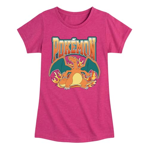 Pokémon - Pokemon Charizard Collegiate - Girls Fitted Short Sleeve T-Shirt