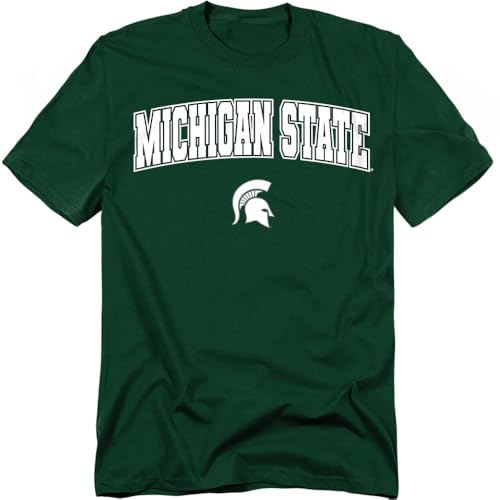 LOGOVISION Michigan State University Arch Logo Unisex Adult T Shirt Hunter Green Small