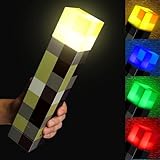 LED Wall Torch Light, 4-Color Night Light 28cm, USB Rechargeable Lighting, Bedside Lamp Gaming Room Decor, Hallway Decor, Home Decor Room Essentials, Video Game Gifts and Collectibles