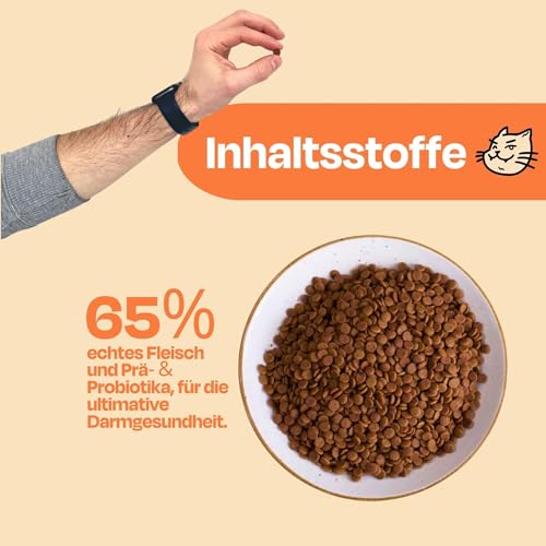 The Better Cat Super Premium Trockenfutter für Katzen | Getreidefreies Katzenfutter Trocken | Hoher Fleischanteil | Ohne Zucker | Mit Probiotika (1kg, Huhn)