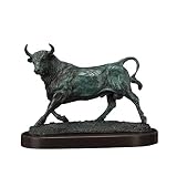 zhangxin Animal Bull Bronze Art Decor Bronze Casting Cattle Statue Statue Sculpture Wall Street Bull Figurines for décoration de Bureau