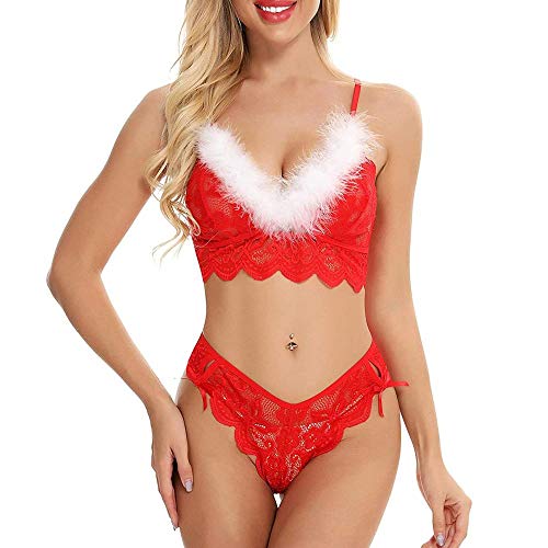 Lingerie rouge col en V 3XL pour sublimer les formes et raviver le désir