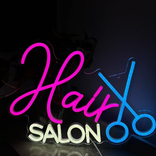 Hair Cut Salon Open Neon Sign Barbershop Scissors Wall Decor LED Haircut by Xusdamyj - Used condition - Image 8