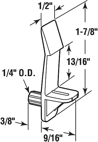 Prime-Line MP9117-100 Self-Locking Shelf Support Peg with 3/4 In. Shelf, 1/4 In., Brown (100 Pack) image 4