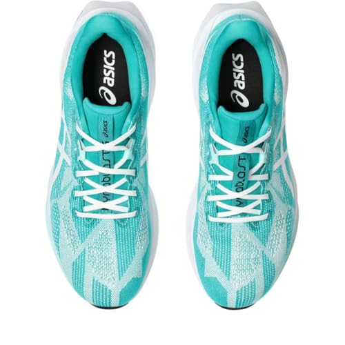 ASICS ASICS Men's DYNABLAST 5 Running Shoes, 10.5, White/Wave Teal