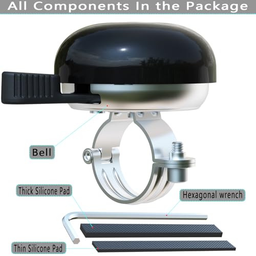 Foto von Greallthy Fahrradklingel Retro und robust, laut Klingel Fahrrad - schöne Farbe, rostfest und wasserdicht für 22,2-28,6 mm Lenker.