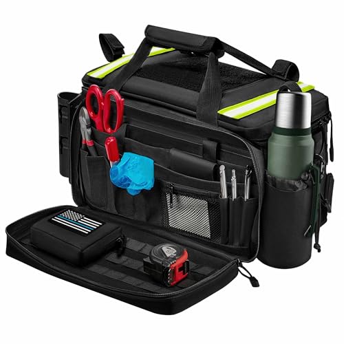 Truck Front Seat Organizer with Dedicated Tablet and Laptop Storage Space with Stabilizing Side Straps, Adjustable Shoulder Strap. Pickup Truck Organizer & Tactical Molle Universal Vehicle Car Fit